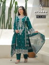 Zehnaseeb By Afsana Organza Embroidery Readymade Suit Exporters In India